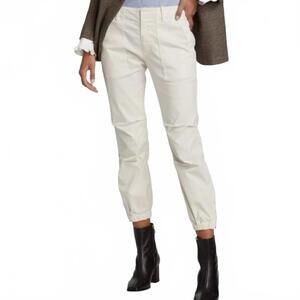 Nili Lotan Cropped Military Pants Tapered Twill Eggshell Women's Size 2